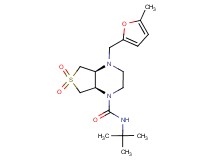 (4aS*,7aR*)-N-(tert-butyl)-4-[(5-methyl-2-furyl)methyl]hexahydrothieno[3,4-b]pyrazine-1(2H)-carboxamide 6,6-dioxide