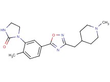 1-(2-methyl-5-{3-[(1-methyl-4-piperidinyl)methyl]-1,2,4-oxadiazol-5-yl}phenyl)-2-imidazolidinone
