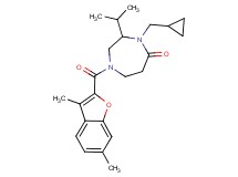 4-(cyclopropylmethyl)-1-[(3,6-dimethyl-1-benzofuran-2-yl)carbonyl]-3-isopropyl-1,4-diazepan-5-one