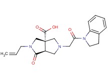 (3aS*,6aS*)-2-allyl-5-[2-(2,3-dihydro-1H-indol-1-yl)-2-oxoethyl]-1-oxohexahydropyrrolo[3,4-c]pyrrole-3a(1H)-carboxylic acid