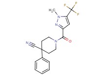 1-{[1-methyl-5-(trifluoromethyl)-1H-pyrazol-3-yl]carbonyl}-4-phenylpiperidine-4-carbonitrile