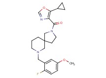 2-[(5-cyclopropyl-1,3-oxazol-4-yl)carbonyl]-7-(2-fluoro-5-methoxybenzyl)-2,7-diazaspiro[4.5]decane