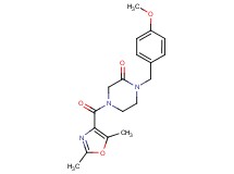 4-[(2,5-dimethyl-1,3-oxazol-4-yl)carbonyl]-1-(4-methoxybenzyl)-2-piperazinone