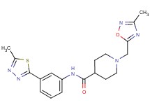1-[(3-methyl-1,2,4-oxadiazol-5-yl)methyl]-N-[3-(5-methyl-1,3,4-thiadiazol-2-yl)phenyl]piperidine-4-carboxamide
