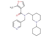 N-[(1-cyclohexyl-3-piperidinyl)methyl]-2-methyl-N-(3-pyridinylmethyl)-3-furamide