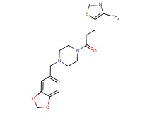 1-(1,3-benzodioxol-5-ylmethyl)-4-[3-(4-methyl-1,3-thiazol-5-yl)propanoyl]piperazine
