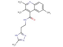 2,3,6-trimethyl-N-[2-(5-methyl-4H-1,2,4-triazol-3-yl)ethyl]-4-quinolinecarboxamide