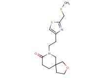 7-(2-{2-[(methylthio)methyl]-1,3-thiazol-4-yl}ethyl)-2-oxa-7-azaspiro[4.5]decan-8-one