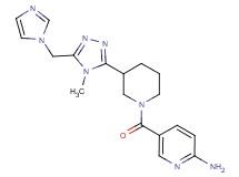5-({3-[5-(1H-imidazol-1-ylmethyl)-4-methyl-4H-1,2,4-triazol-3-yl]piperidin-1-yl}carbonyl)pyridin-2-amine