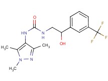 N-{2-hydroxy-2-[3-(trifluoromethyl)phenyl]ethyl}-N'-(1,3,5-trimethyl-1H-pyrazol-4-yl)urea