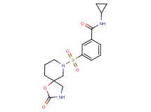 N-cyclopropyl-3-[(2-oxo-1-oxa-3,7-diazaspiro[4.5]dec-7-yl)sulfonyl]benzamide