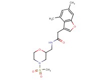 2-(4,6-dimethyl-1-benzofuran-3-yl)-N-{[4-(methylsulfonyl)morpholin-2-yl]methyl}acetamide