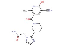 2-(2-{1-[(5-cyano-6-hydroxy-2-methyl-3-pyridinyl)carbonyl]-3-piperidinyl}-1H-imidazol-1-yl)acetamide