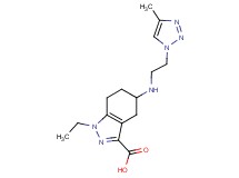 1-ethyl-5-{[2-(4-methyl-1H-1,2,3-triazol-1-yl)ethyl]amino}-4,5,6,7-tetrahydro-1H-indazole-3-carboxylic acid