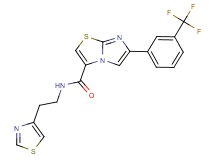 N-[2-(1,3-thiazol-4-yl)ethyl]-6-[3-(trifluoromethyl)phenyl]imidazo[2,1-b][1,3]thiazole-3-carboxamide