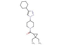 4-(4-cyclohexyl-1H-1,2,3-triazol-1-yl)-1-[(2,2-diethylcyclopropyl)carbonyl]piperidine