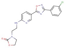 3-[2-({5-[3-(3-chlorophenyl)-1,2,4-oxadiazol-5-yl]-2-pyridinyl}amino)ethyl]-1,3-oxazolidin-2-one