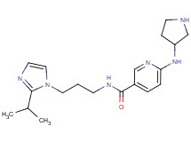N-[3-(2-isopropyl-1H-imidazol-1-yl)propyl]-6-(pyrrolidin-3-ylamino)nicotinamide