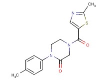 1-(4-methylphenyl)-4-[(2-methyl-1,3-thiazol-5-yl)carbonyl]-2-piperazinone