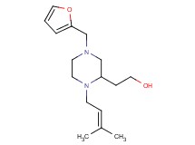 2-[4-(2-furylmethyl)-1-(3-methyl-2-buten-1-yl)-2-piperazinyl]ethanol