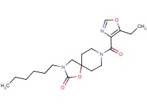 8-[(5-ethyl-1,3-oxazol-4-yl)carbonyl]-3-hexyl-1-oxa-3,8-diazaspiro[4.5]decan-2-one