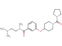 N-[2-(dimethylamino)ethyl]-N-methyl-3-{[1-(pyrrolidin-1-ylcarbonyl)piperidin-4-yl]oxy}benzamide