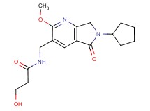 N-[(6-cyclopentyl-2-methoxy-5-oxo-6,7-dihydro-5H-pyrrolo[3,4-b]pyridin-3-yl)methyl]-3-hydroxypropanamide