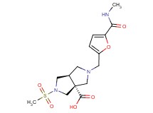 (3aR*,6aR*)-2-({5-[(methylamino)carbonyl]-2-furyl}methyl)-5-(methylsulfonyl)hexahydropyrrolo[3,4-c]pyrrole-3a(1H)-carboxylic acid