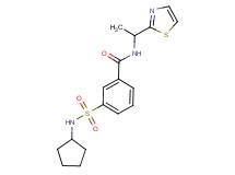 3-[(cyclopentylamino)sulfonyl]-N-[1-(1,3-thiazol-2-yl)ethyl]benzamide
