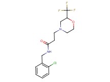 N-(2-chlorobenzyl)-3-[2-(trifluoromethyl)morpholin-4-yl]propanamide