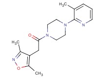 1-[(3,5-dimethyl-4-isoxazolyl)acetyl]-4-(3-methyl-2-pyridinyl)piperazine