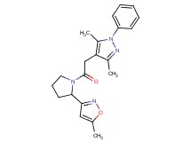 3-{1-[(3,5-dimethyl-1-phenyl-1H-pyrazol-4-yl)acetyl]-2-pyrrolidinyl}-5-methylisoxazole