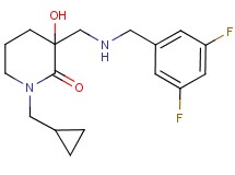 1-(cyclopropylmethyl)-3-{[(3,5-difluorobenzyl)amino]methyl}-3-hydroxy-2-piperidinone