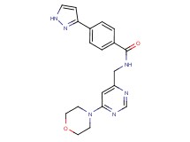 N-{[6-(4-morpholinyl)-4-pyrimidinyl]methyl}-4-(1H-pyrazol-3-yl)benzamide
