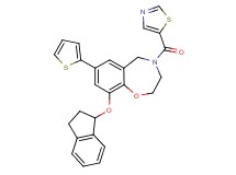 9-(2,3-dihydro-1H-inden-1-yloxy)-4-(1,3-thiazol-5-ylcarbonyl)-7-(2-thienyl)-2,3,4,5-tetrahydro-1,4-benzoxazepine