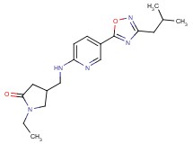 1-ethyl-4-({[5-(3-isobutyl-1,2,4-oxadiazol-5-yl)-2-pyridinyl]amino}methyl)-2-pyrrolidinone