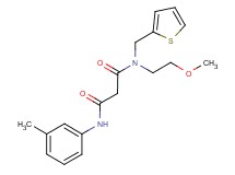 N-(2-methoxyethyl)-N'-(3-methylphenyl)-N-(2-thienylmethyl)malonamide
