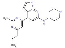 4-(2-methyl-6-propyl-4-pyrimidinyl)-N-4-piperidinyl-1H-pyrrolo[2,3-b]pyridin-6-amine hydrochloride