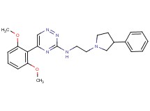 5-(2,6-dimethoxyphenyl)-N-[2-(3-phenyl-1-pyrrolidinyl)ethyl]-1,2,4-triazin-3-amine