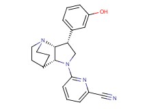 6-[(3R*,3aR*,7aR*)-3-(3-hydroxyphenyl)hexahydro-4,7-ethanopyrrolo[3,2-b]pyridin-1(2H)-yl]pyridine-2-carbonitrile
