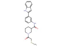 N-[3-(1H-indol-2-yl)phenyl]-1-[(methylthio)acetyl]-3-piperidinecarboxamide