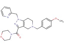 5-(4-methoxybenzyl)-3-(4-morpholinylcarbonyl)-1-(2-pyridinylmethyl)-4,5,6,7-tetrahydro-1H-pyrazolo[4,3-c]pyridine