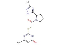 6-methyl-2-({2-[2-(3-methyl-1H-1,2,4-triazol-5-yl)pyrrolidin-1-yl]-2-oxoethyl}thio)pyrimidin-4(3H)-one