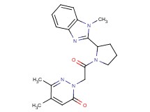 5,6-dimethyl-2-{2-[2-(1-methyl-1H-benzimidazol-2-yl)-1-pyrrolidinyl]-2-oxoethyl}-3(2H)-pyridazinone