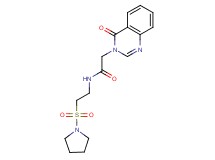 2-(4-oxo-3(4H)-quinazolinyl)-N-[2-(1-pyrrolidinylsulfonyl)ethyl]acetamide