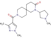 9-[(1,3-dimethyl-1H-pyrazol-4-yl)carbonyl]-2-(1-methylpyrrolidin-3-yl)-2,9-diazaspiro[5.5]undecan-3-one