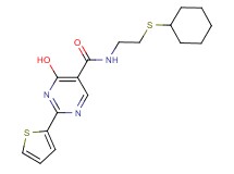 N-[2-(cyclohexylthio)ethyl]-4-hydroxy-2-(2-thienyl)pyrimidine-5-carboxamide