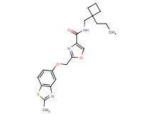2-{[(2-methyl-1,3-benzothiazol-5-yl)oxy]methyl}-N-[(1-propylcyclobutyl)methyl]-1,3-oxazole-4-carboxamide