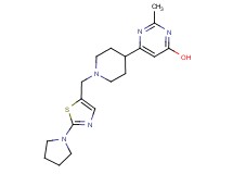 2-methyl-6-(1-{[2-(1-pyrrolidinyl)-1,3-thiazol-5-yl]methyl}-4-piperidinyl)-4-pyrimidinol