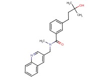 3-(3-hydroxy-3-methylbutyl)-N-methyl-N-(3-quinolinylmethyl)benzamide